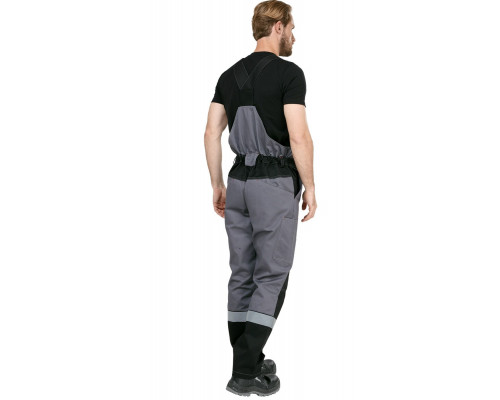 Костюм мужской рабочий летний "Гудзон" NEW с пк серый-черный